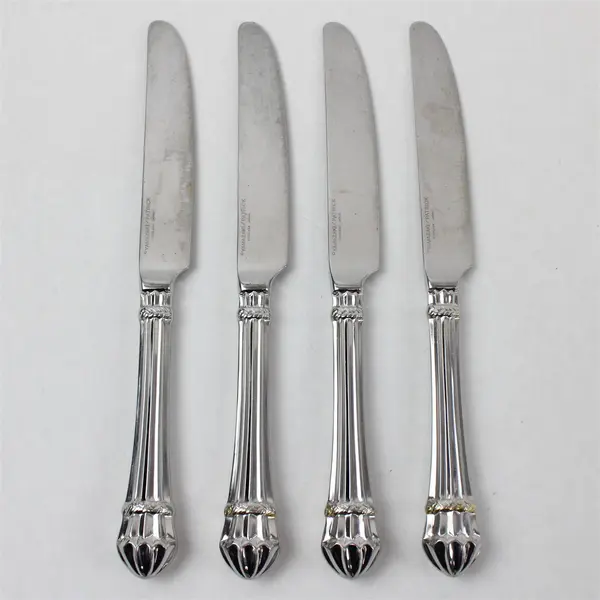 Lot of 4 Yamazaki Carouselle Stainless Steel Silverware Flatware Dining Knives