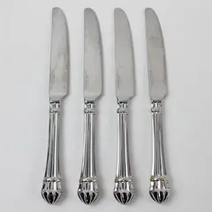 Lot of 4 Yamazaki Carouselle Stainless Steel Silverware Flatware Dining Knives