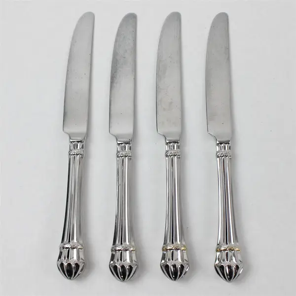 Lot of 4 Yamazaki Carouselle Stainless Steel Silverware Flatware Dining Knives
