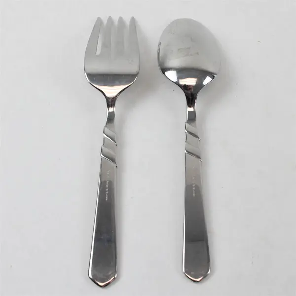 Set of 2 Yamazaki Balteus Stainless Steel Silverware Serving Spoon and Fork
