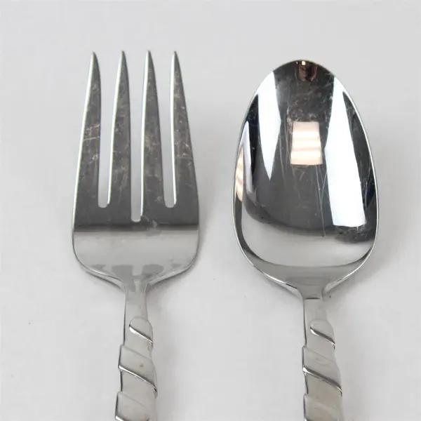 Set of 2 Yamazaki Balteus Stainless Steel Silverware Serving Spoon and Fork