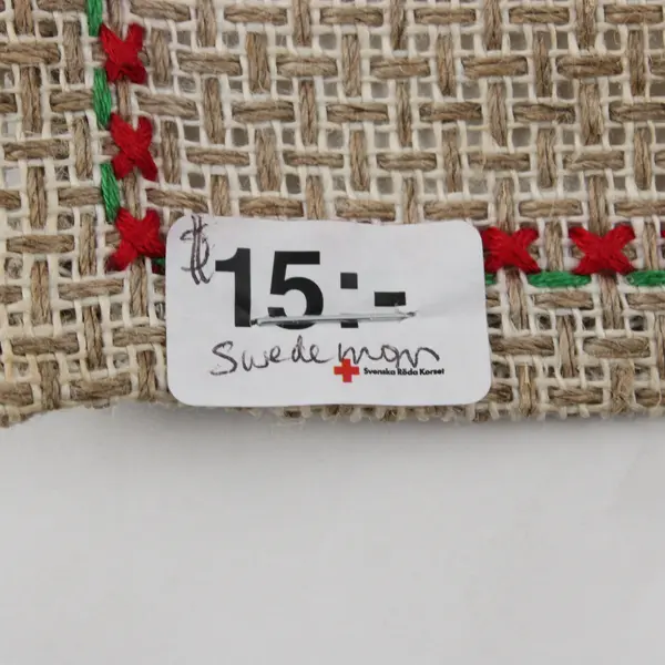 Vintage Hand Made Cross Stitch Christmas Santa Wall Hanging Sweden, 11.4" Tall