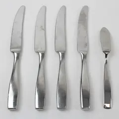 Lot of 5 Yamazaki Belgrove Stainless Steel 4 Dining Knives + 1 Butter Knife