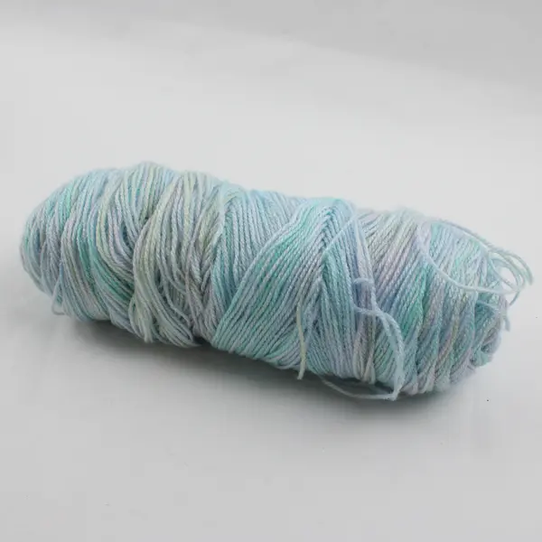 Lot of 3 Long Skeins of Blues Shades Acrylic Yarn, 10.8 Inches Long
