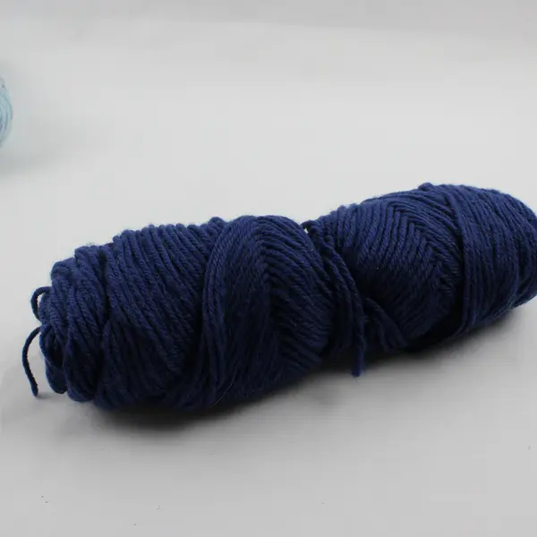 Lot of 3 Long Skeins of Blues Shades Acrylic Yarn, 10.8 Inches Long
