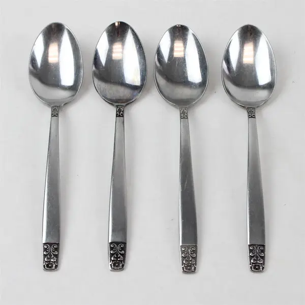 Lot of 4 Stanley Roberts Danesmore Pattern SS Teaspoons 6.25" Long Rare Piece