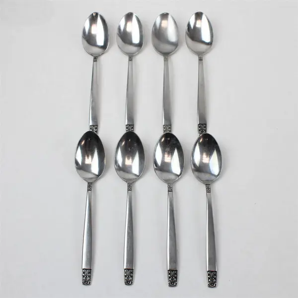 Lot of 8 Stanley Roberts Danesmore Pattern SS Teaspoons 6.25" Long Rare Piece