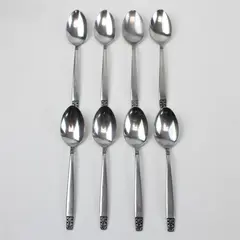 Lot of 8 Stanley Roberts Danesmore Pattern SS Teaspoons 6.25" Long Rare Piece