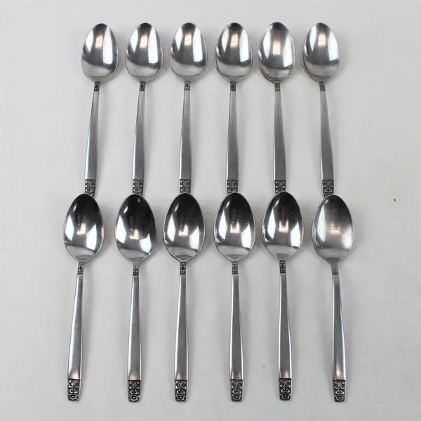 Lot of 12 Stanley Roberts Danesmore Pattern SS Teaspoons 6.25" Long Rare Piece
