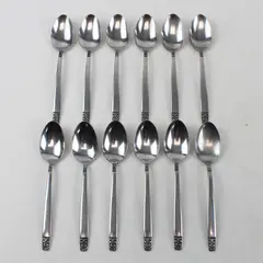 Lot of 12 Stanley Roberts Danesmore Pattern SS Teaspoons 6.25" Long Rare Piece