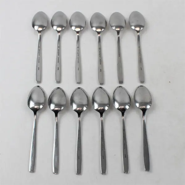 Lot of 12 Stanley Roberts Danesmore Pattern SS Teaspoons 6.25" Long Rare Piece