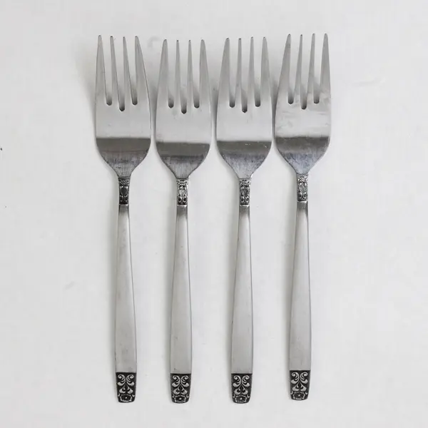 Lot of 4 Stanley Roberts Danesmore Pattern SS Salad Forks 6.5" Long Rare Piece