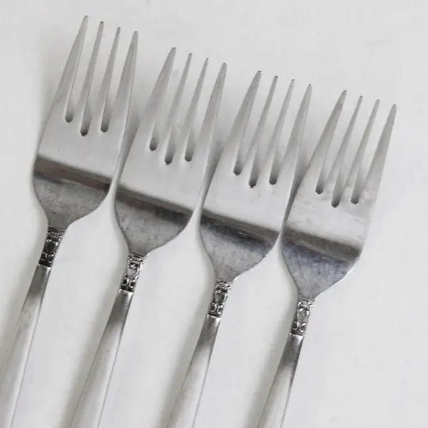 Lot of 4 Stanley Roberts Danesmore Pattern SS Salad Forks 6.5" Long Rare Piece