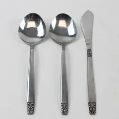 Lot of 3 Stanley Roberts Danesmore Pattern SS 2 Sugar Spoons 1 Butter Knife Rare