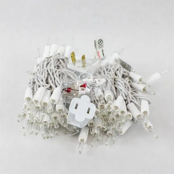 Box of 100 Mini Lights White/Clear Indoor/Outdoor, #V4008-32