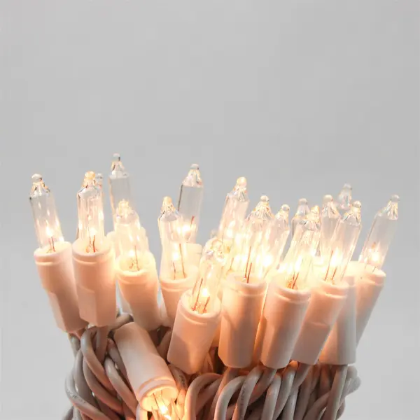 Box of 100 Mini Lights White/Clear Indoor/Outdoor, #V4008-32