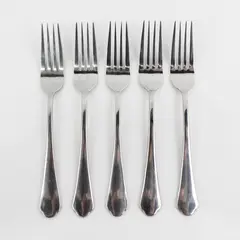 Lot of 5 Stanley Roberts Florence Pattern 18/10 SS Dinner Forks 8" Rare HTF Pat