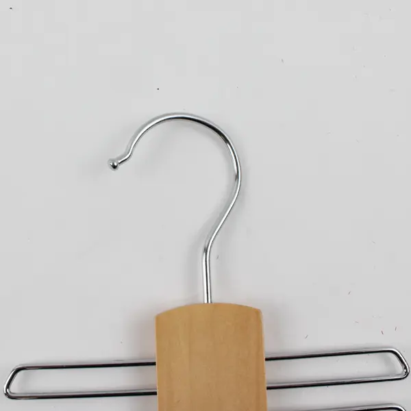 Vintage Wooden Tie Rack Hanger Metal Arms Closet Organizer