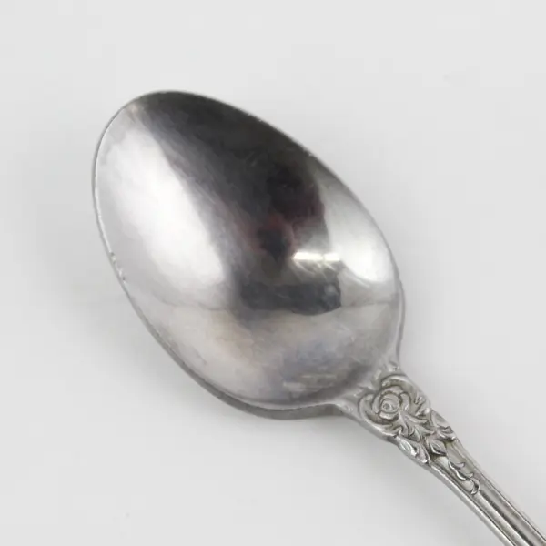 Lot of 2 Stanley Roberts Lady Jo Ann Pattern Stainless Teaspoons 6.25" Long Good