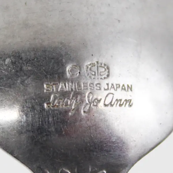 Lot of 2 Stanley Roberts Lady Jo Ann Pattern Stainless Teaspoons 6.25" Long Good