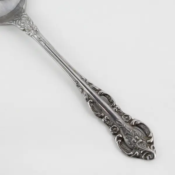 Stanley Roberts Lady Jo Ann Pattern Stainless Oval Soup Spoon 7.5" Long Good