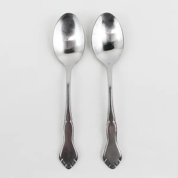 Lot of 2 Stanley Roberts (Rogers Co) Majesty Pattern SS Teaspoons 6.25" Rare