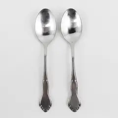 Lot of 2 Stanley Roberts (Rogers Co) Majesty Pattern SS Teaspoons 6.25" Rare