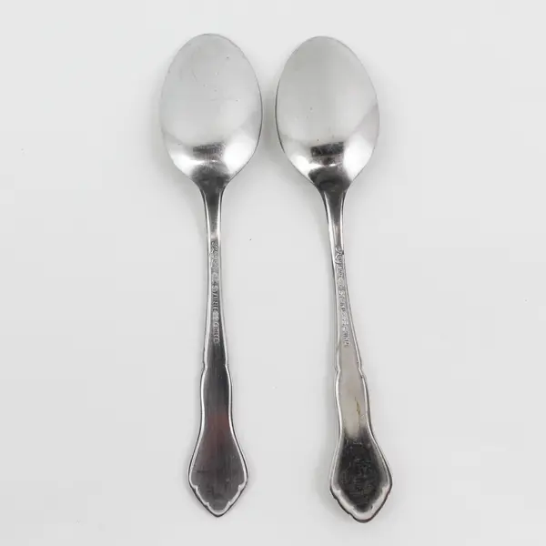 Lot of 2 Stanley Roberts (Rogers Co) Majesty Pattern SS Teaspoons 6.25" Rare