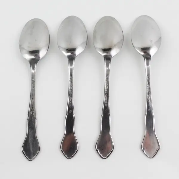 Lot of 4 Stanley Roberts (Rogers Co) Majesty Pattern SS Teaspoons 6.25" Rare Pat