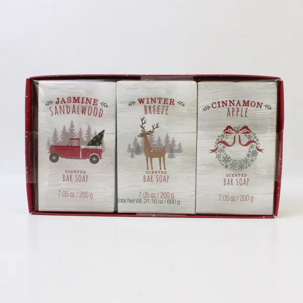 Set Of 3 Jo-Ann 5 Twine Scented Bar Soap Trio Winter Themed 7.05 Oz Each