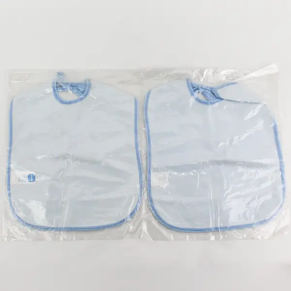 Lot of 2 Spencer's Little Finn Baby Bibs Light Blue New