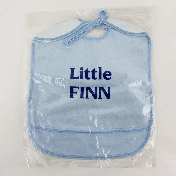 Lot of 2 Spencer's Little Finn Baby Bibs Light Blue New