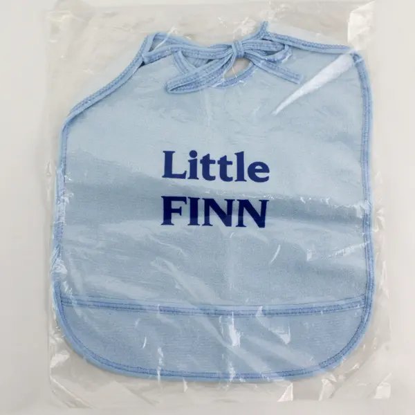 Lot of 2 Spencer's Little Finn Baby Bibs Light Blue New