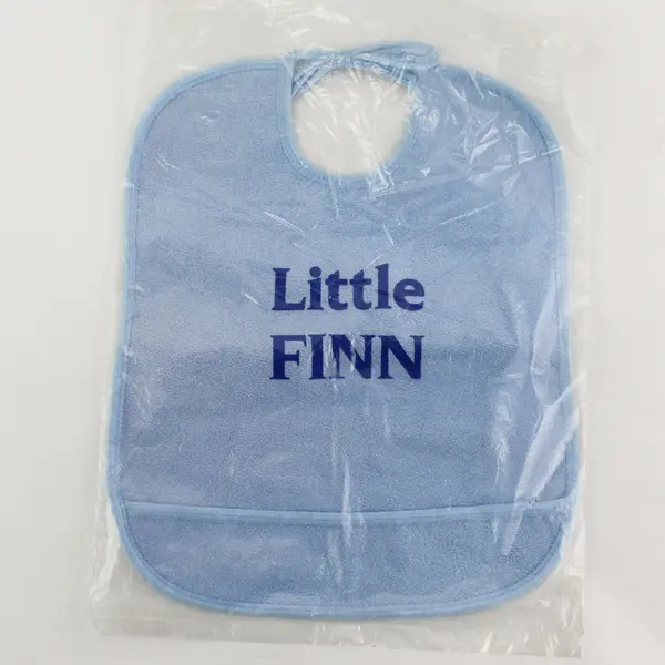 Lot of 2 Spencer's Little Finn Baby Bibs Blue New