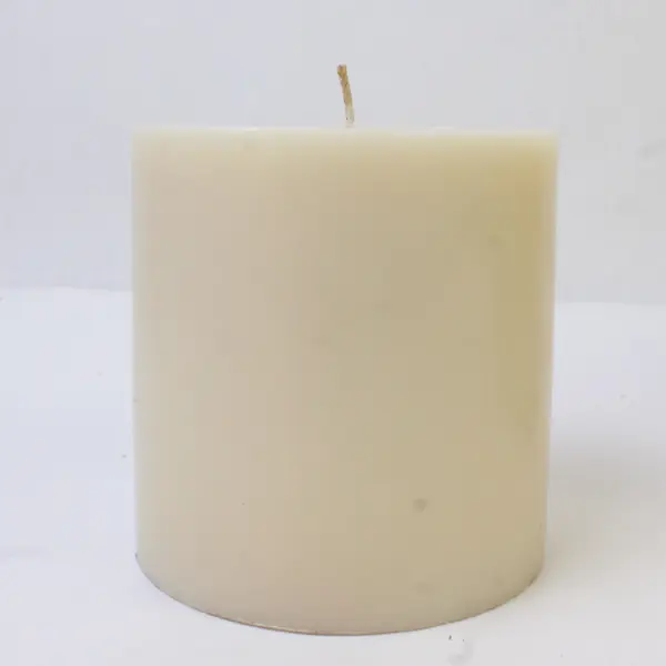 Prairie Renaissance Beige/Cream Pressed Flower Pillar Candle Holder 4.5" Tall