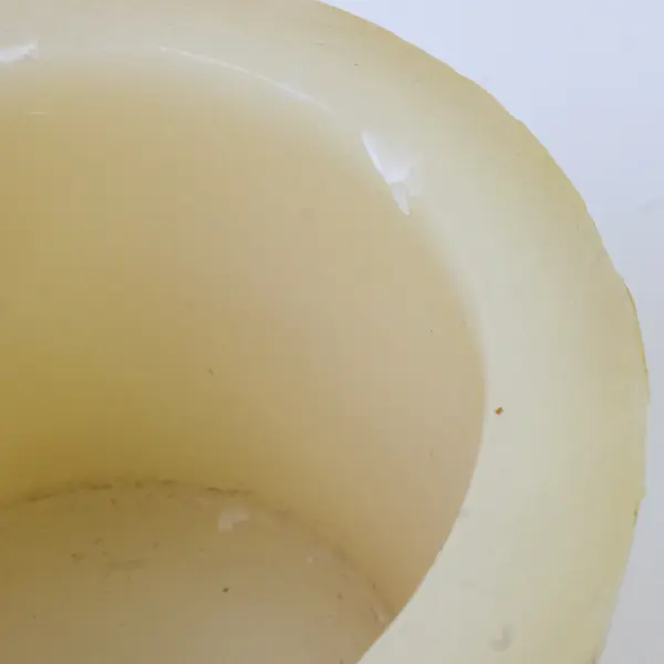 Prairie Renaissance Beige/Cream Pressed Flower Pillar Candle Holder 4.5" Tall