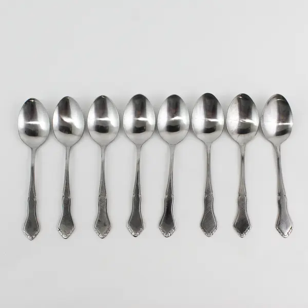 Lot of 8 Stanley Roberts (Rogers Co) Majesty Pattern Soup Spoons SS 7" Rare Pat