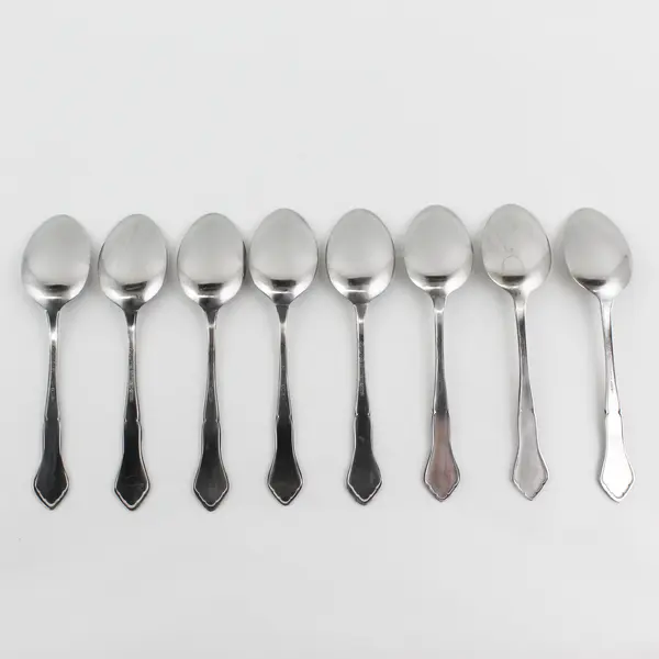 Lot of 8 Stanley Roberts (Rogers Co) Majesty Pattern Soup Spoons SS 7" Rare Pat