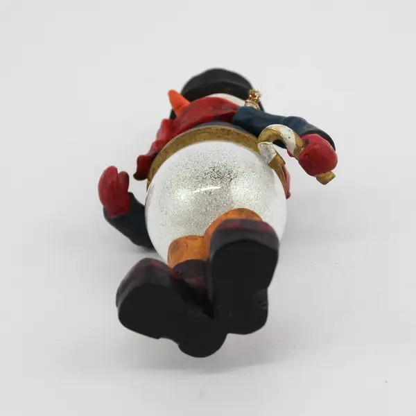 Snowman Figurine Poseable Arms Black Top Hat Holiday Collectible