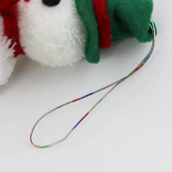 Vintage Yarn Plush Snowman Ornament Handcrafted 4in Holiday Collectible