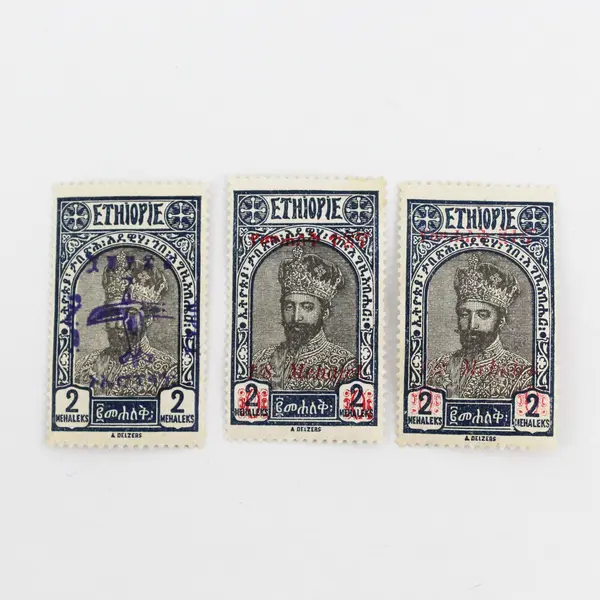 Lot Of 6 Ethiopia Mixed Stamps Used Hinged 1910s 1930s Selassie Zewditu