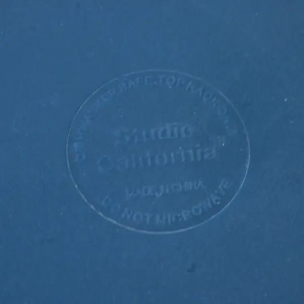 Set of 4 Studio California Turquoise Crackle Melamine Cereal/Salad Bowls 7.5in