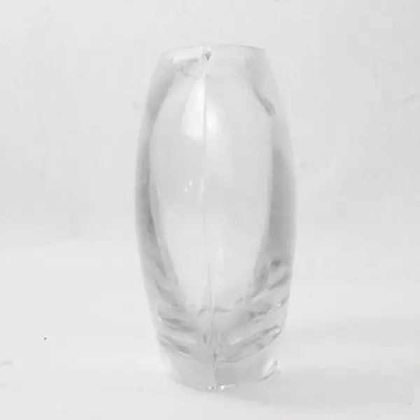 Lot Of 2 Unbranded Clear Glass Oval Bud Vase & Votive Candle Holder Home Decor