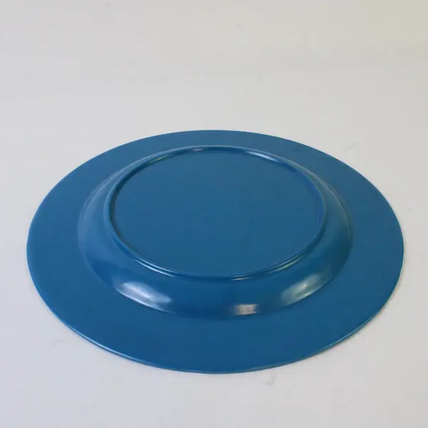 Set of 4 Studio California Carmelo Turquoise Crackle Melamine Dinner Plates 