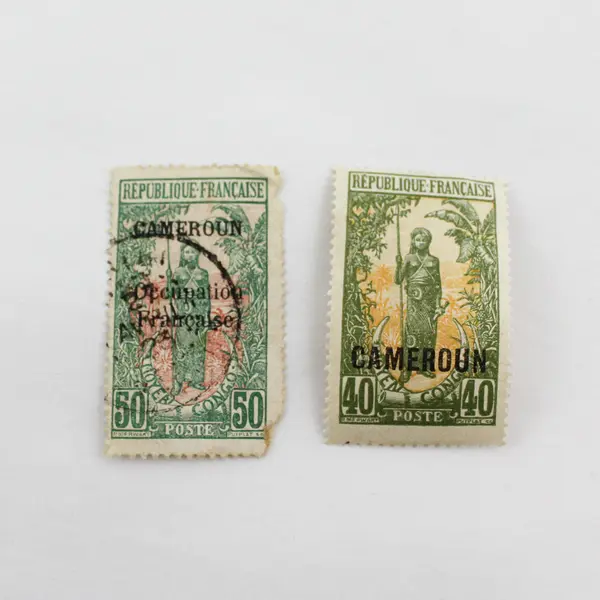 Lot Of 7 French Cameroon Overprint Stamps Used Circa 1920