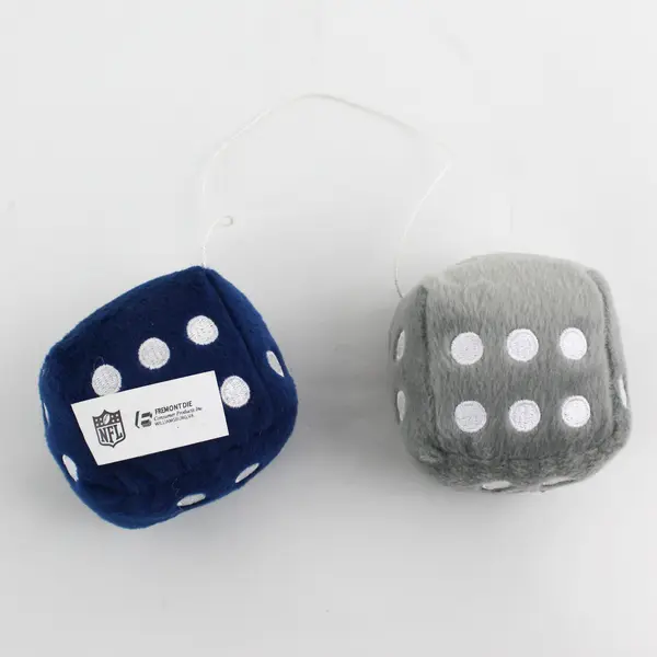 Seattle Seahawks Fuzzy Dice Plush Rearview Mirror Hanging NFL Car Decor