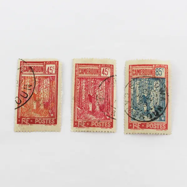 Lot Of 8 French Cameroon Rubber Harvest Stamps Used 1920s
