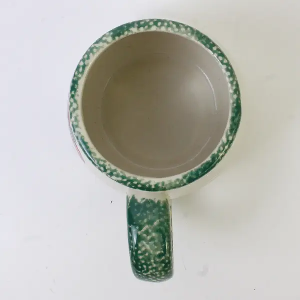 Alco Brand Apple Garden Patterned Multicolor Stoneware Ceramic Mug 3.75" Tall