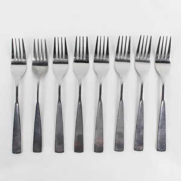 Lot of 8 Stanley Roberts (Rogers Co) Allison Pattern SS Dinner Forks 7.25" Good