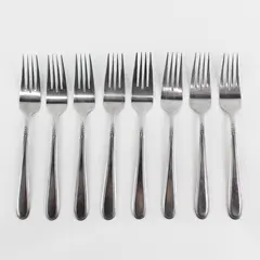 Lot of 8 Stanley Roberts Beaded Elegance Pattern SS Dinner Forks 7.5" Long